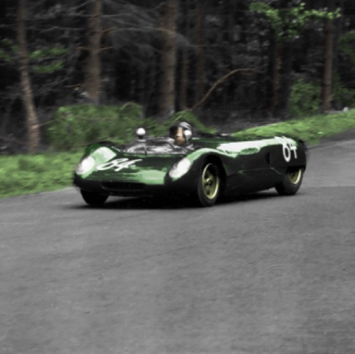 Nurburgring 1962, la Lotus 23 colorisée 